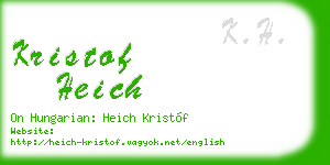 kristof heich business card
